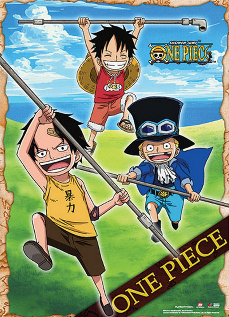 One Piece - Monkey D. Luffy & Portgas D. Ace Childhood Scene Wall Scroll - Great Eastern Entertainment