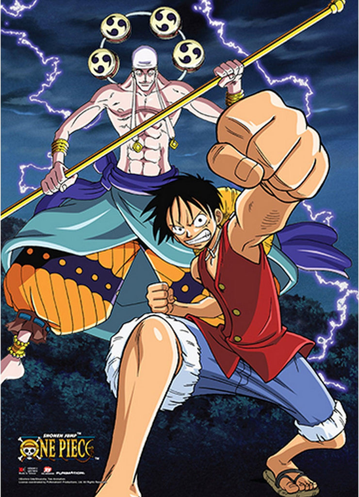 One Piece - Monkey D. Luffy & Enel Wall Scroll - Great Eastern Entertainment