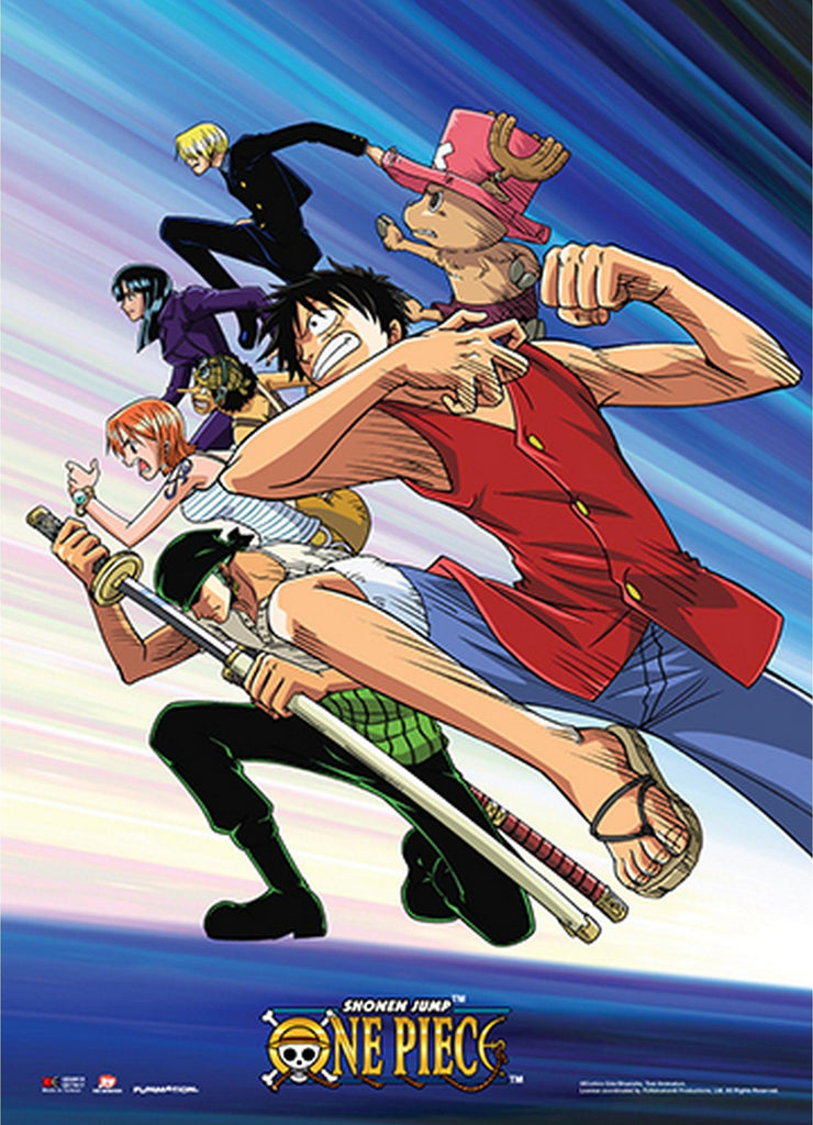 One Piece - Straw Hat Pirates Attack Wall Scroll - Great Eastern Entertainment