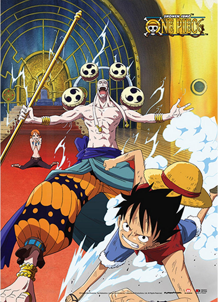 One Piece - Monkey D. Luffy & Nami Vs Enel Wall Scroll - Great Eastern Entertainment