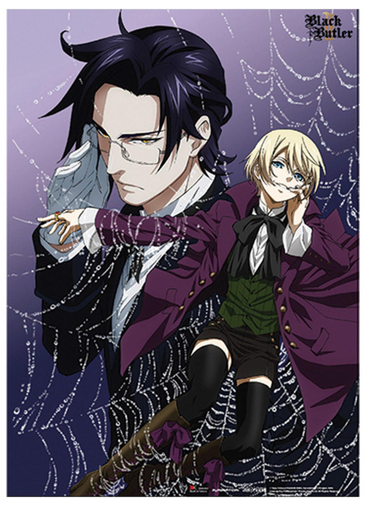 Black Butler 2 - Claude Faustus And Alois Trancy In Web Wall Scroll - Great Eastern Entertainment