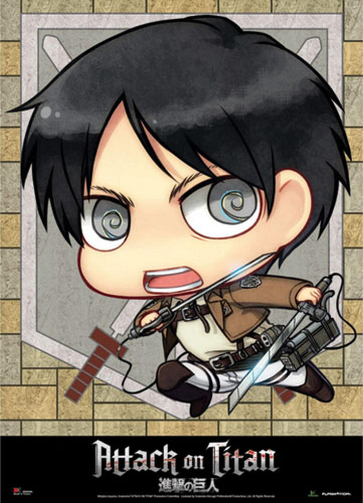 Attack on Titan - SD Eren Yeager Wall Scroll - Great Eastern Entertainment