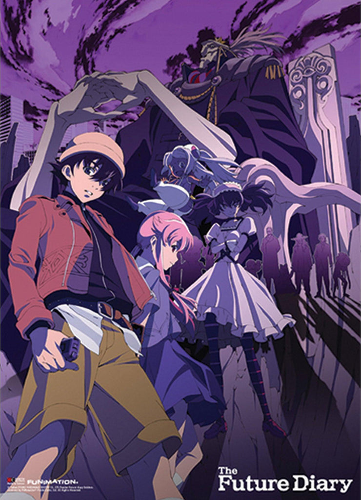 Future Diary - Group Purple Background Wall Scroll 31"W x 43"H