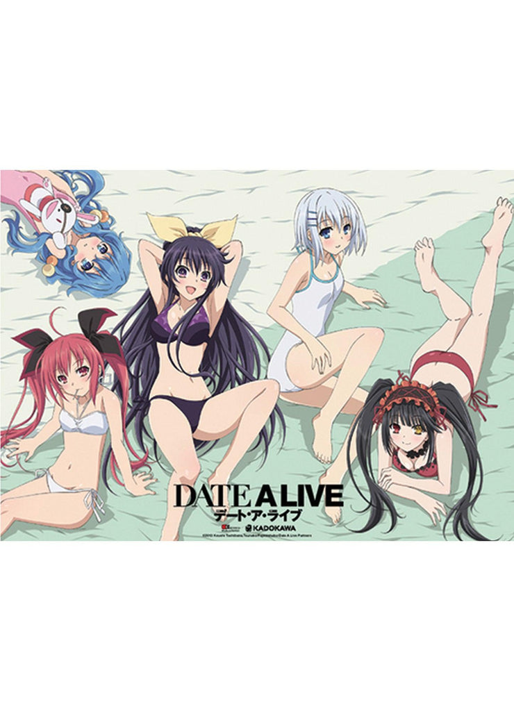 Date A Live - Main 4 With Kurumi Tokisaki In Swimwear Wall Scroll - Great Eastern Entertainment