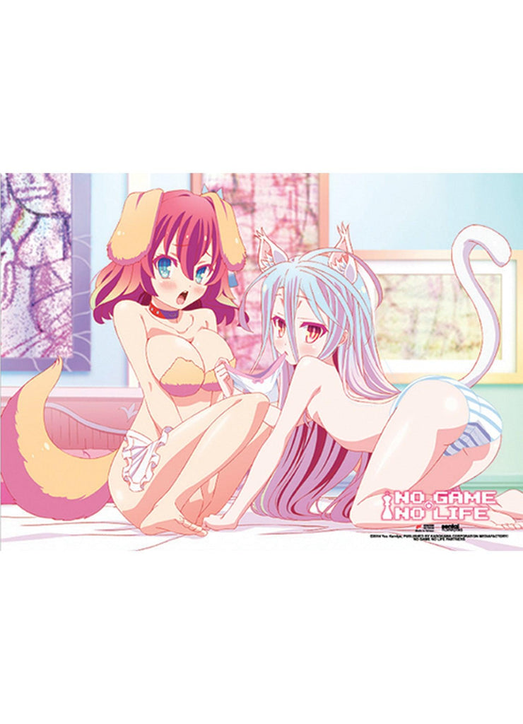 No Game No Life - Dog And Cat Wall Scroll - Great Eastern Entertainment