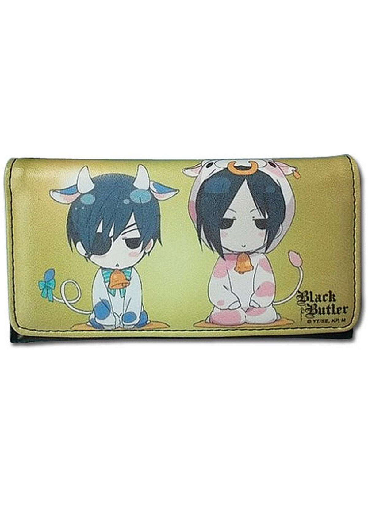 Black Butler - SD Cow Costume Sebastian Michaelis & Ciel Phantomhive Wallet - Great Eastern Entertainment