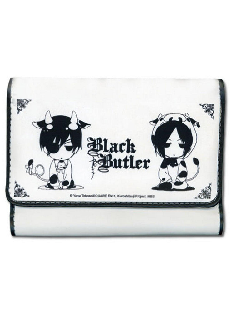 Black Butler - Ciel Phantomhive & Sebastian Michaelis Cow SD Girl Wallet - Great Eastern Entertainment
