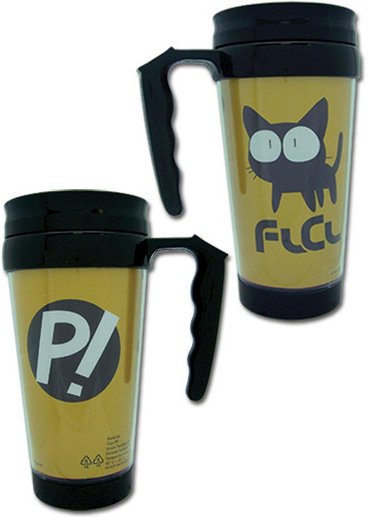 FLCL - Takkun Cat & P! Tumbler With Handle - Great Eastern Entertainment