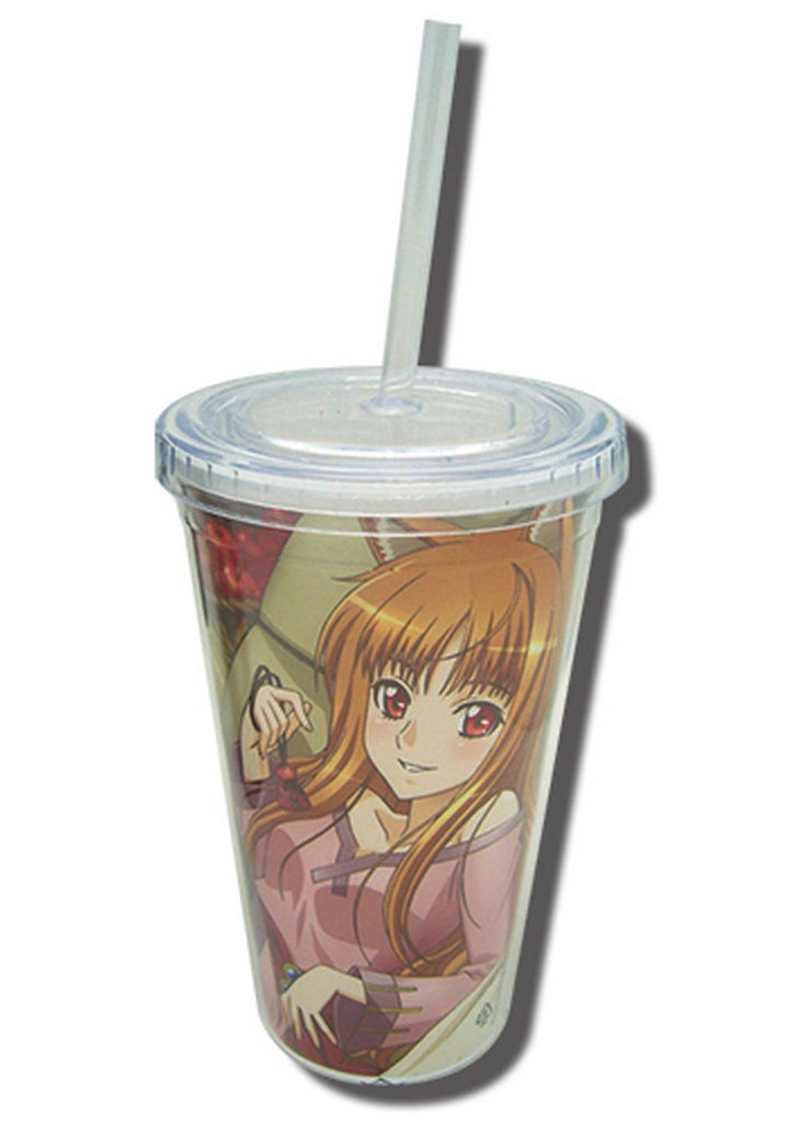 Spice And Wolf Holo Tumbler With Lid
