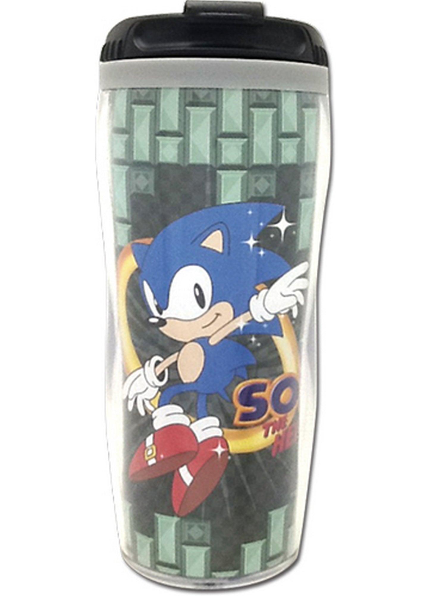 Sonic the Hedgehog and Rings Plastic Water Bottle