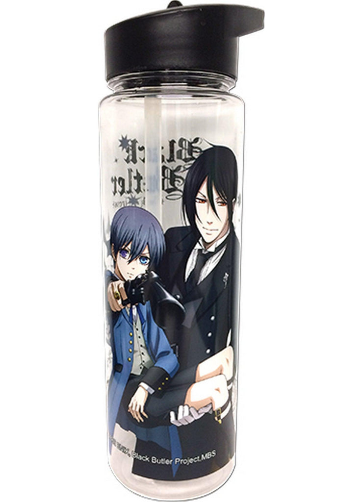 Black Butler Book Of Circus - Ciel Phantomhive & Sebastian Michaelis With A Gun Tritan Water Bottle - Great Eastern Entertainment