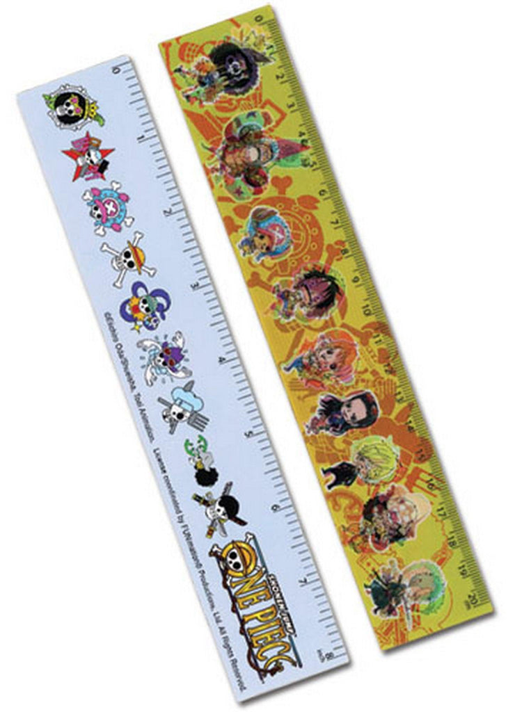 One Piece - SD Straw Hat Pirates Lenticular Ruler (5 Pcs) - Great Eastern Entertainment