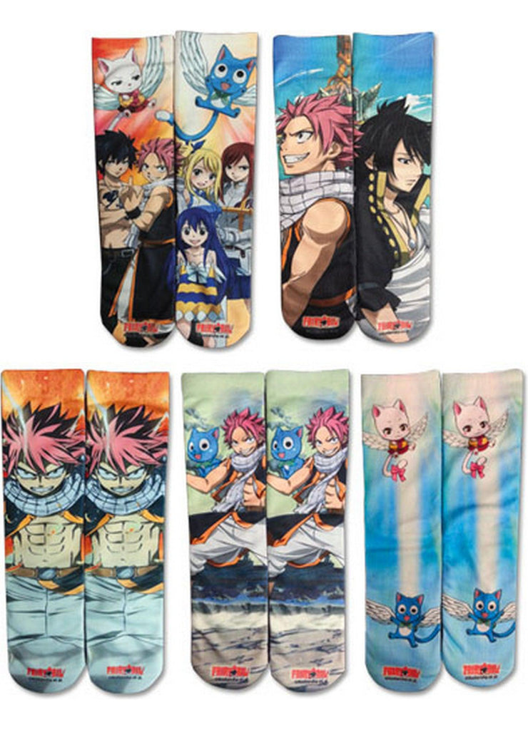Fairy Tail - Sublimation 5 Pack Socks - Great Eastern Entertainment