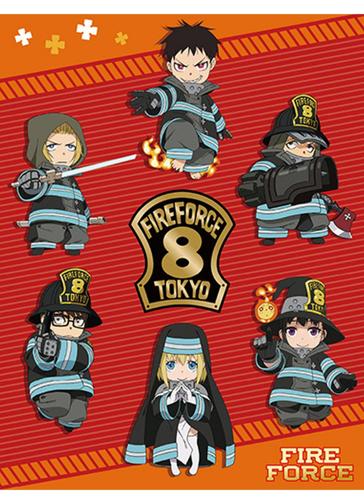 Fire Force - SD Special Fire Force Company 8 Sublimation Throw Blanket - Great Eastern Entertainment