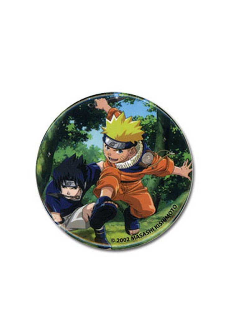 Naruto - Naruto Uzumaki And Sasuke Uchiha Button 1.5" - Great Eastern Entertainment