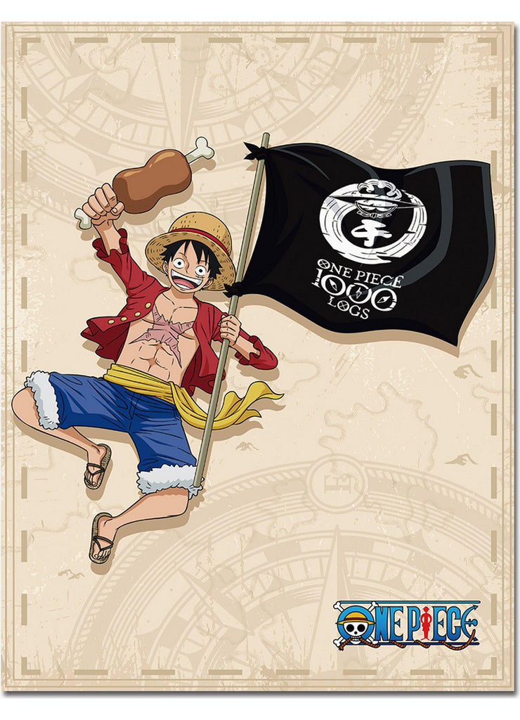 One Piece 1000th Episode Celebration - Luffy #A Sublimation Throw Blanket