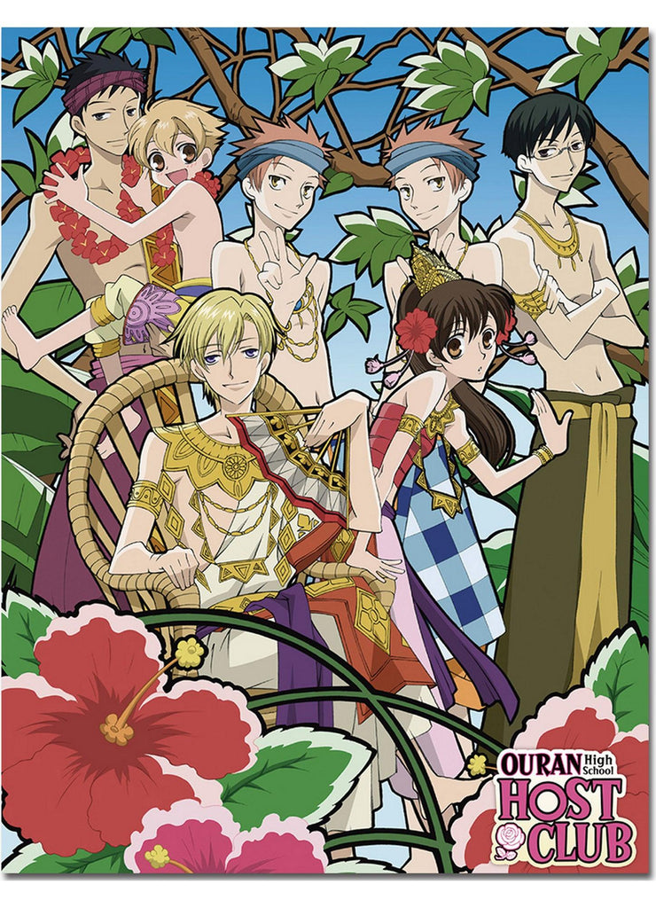 Ouran High School Host Club - Ouran Group Holiday 01 Sublimation Throw Blanket