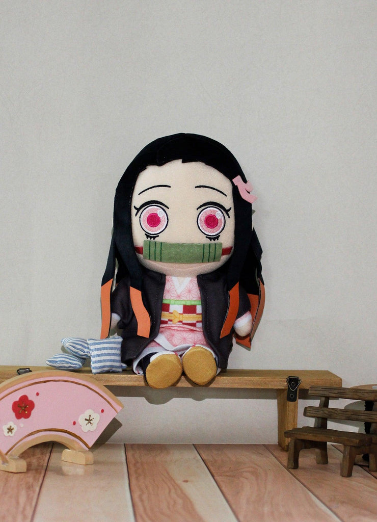 Demon Slayer - Nezuko Kamado Sitting Plush 7"H - Great Eastern Entertainment