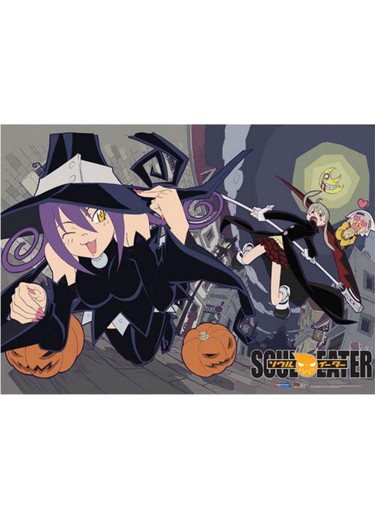 Soul Eater Blair & Pumpkin Fabric Poster