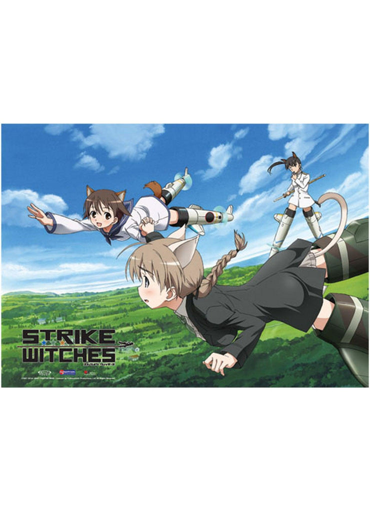 Strikes Witches - Flying In The Sky Fabric Poster