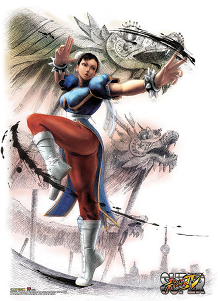 Super Street Fighter Iv Chun Li Fabric Poster