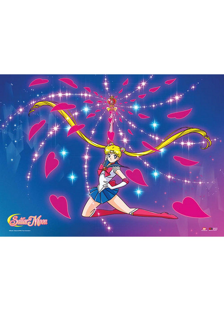 Sailor Moon Miin Spiral Heart Attatack Fabric Poster