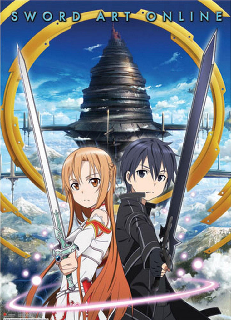 Sword Art Online Kirito And Asuna Fabric Poster