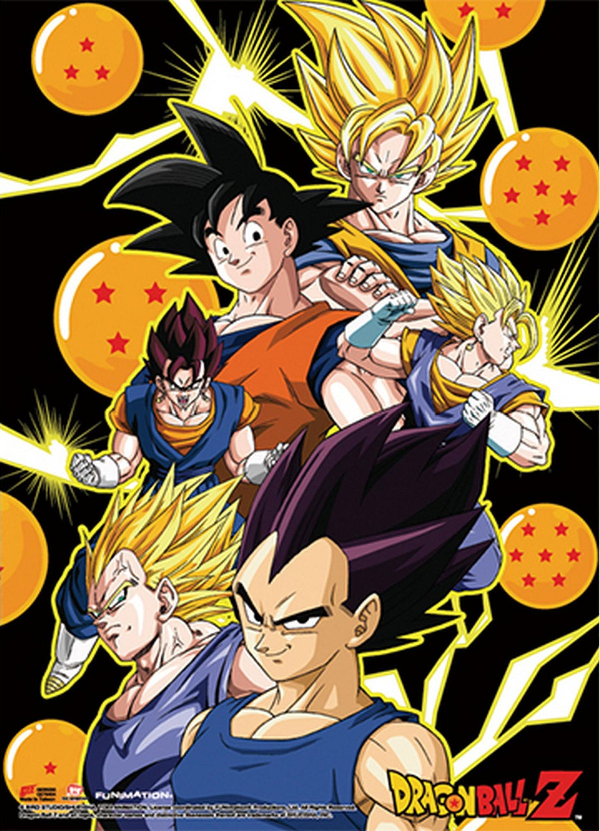 Dragon Ball Z - Vegeta & Son Goku Fabric Poster
