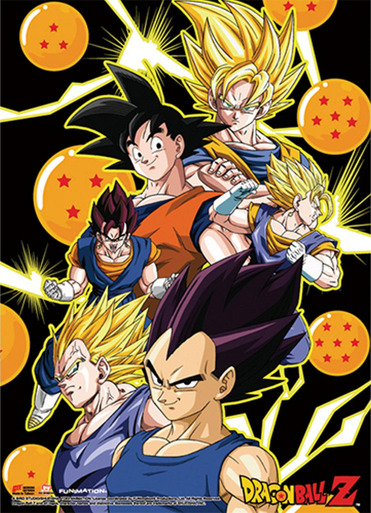Dragon Ball Z - Vegeta & Son Goku Fabric Poster