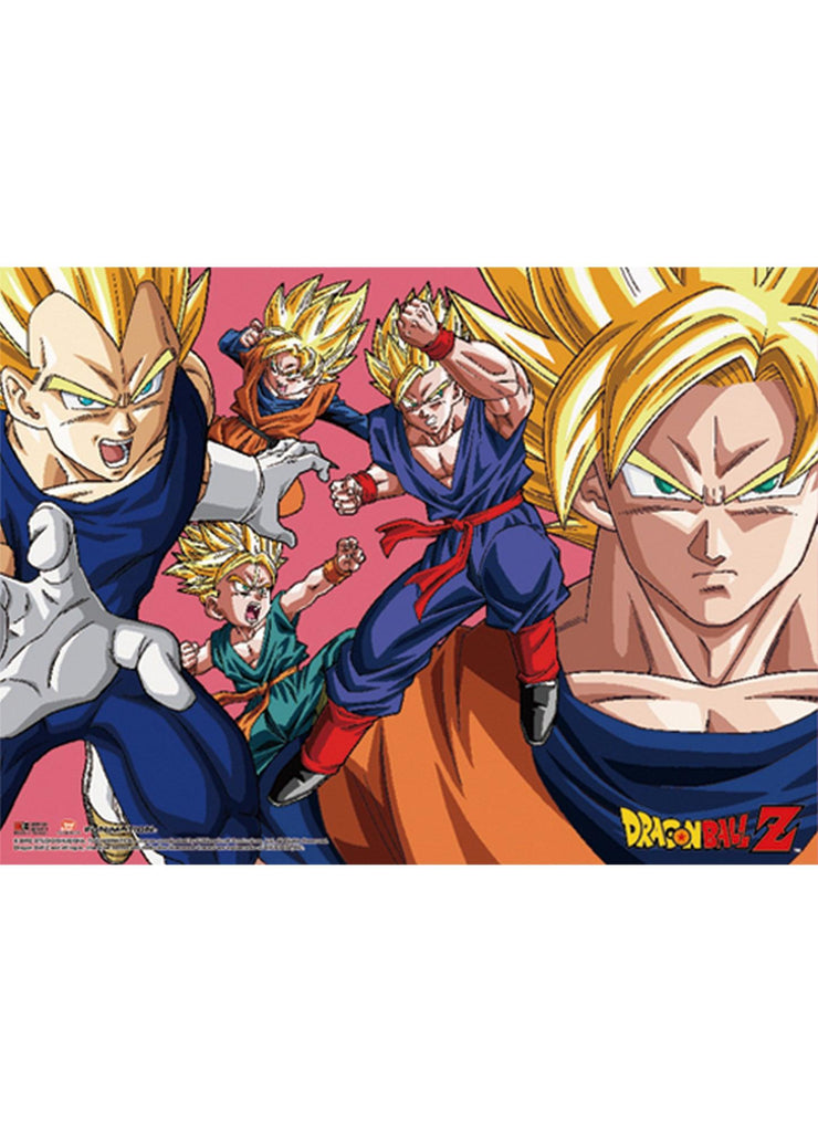 Dragon Ball Z - Saiyan Group Fabric Poster - Great Eastern Entertainment