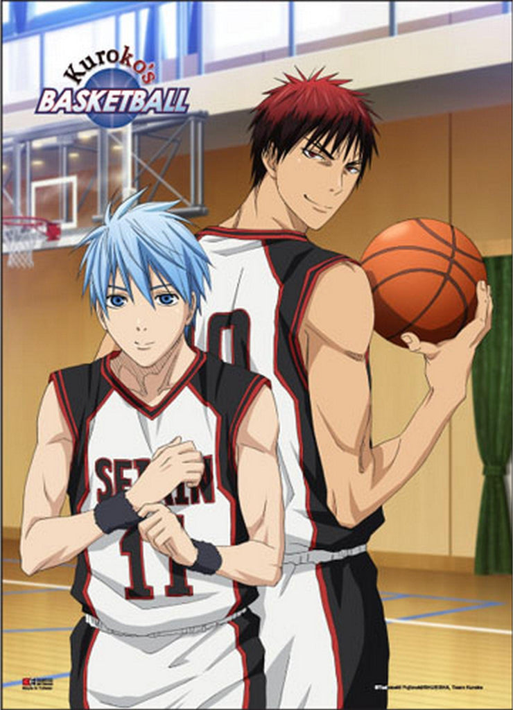 Kuroko's Basketball - Tetsuya Kuroko & Taiga Kagami Ball Court Fabric Poster - Great Eastern Entertainment