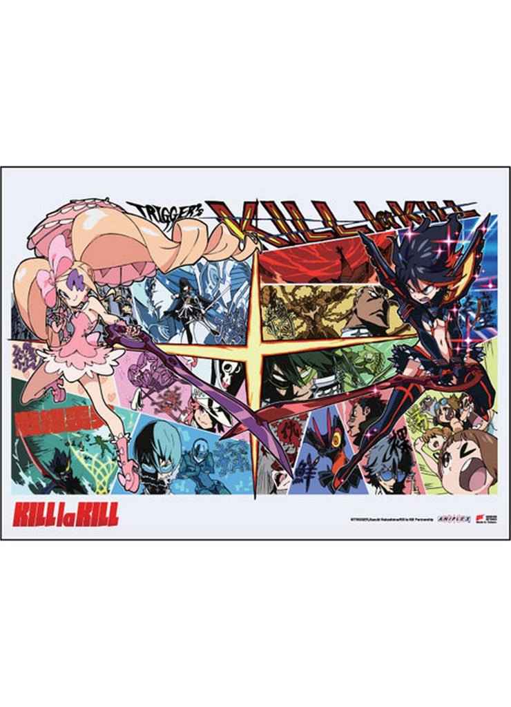 Kill La Kill - Ryuko Matoi Vs Nui Harime Fabric Poster - Great Eastern Entertainment