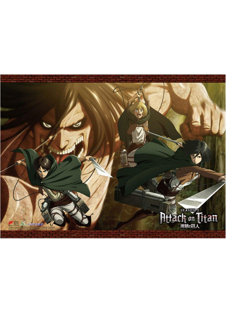 Attack on Titan Season 2 - Group 1 Fabric Poster - Great Eastern Entertainment