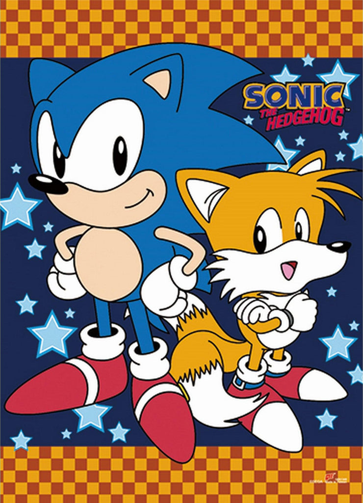 Sonic Classic - Sonic & Tails Hi-End Wall Scroll 31"W x 43"H