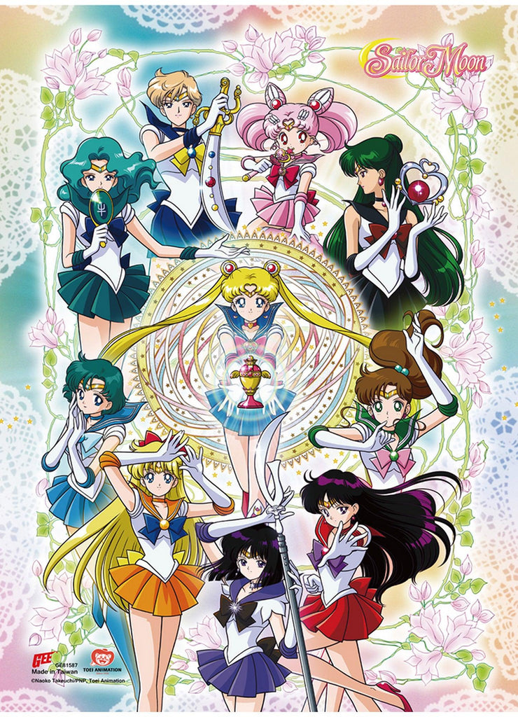 Sailor Moon S- Sailor Soldiers Floral Ss Wall Scroll 18.5"X25.2"