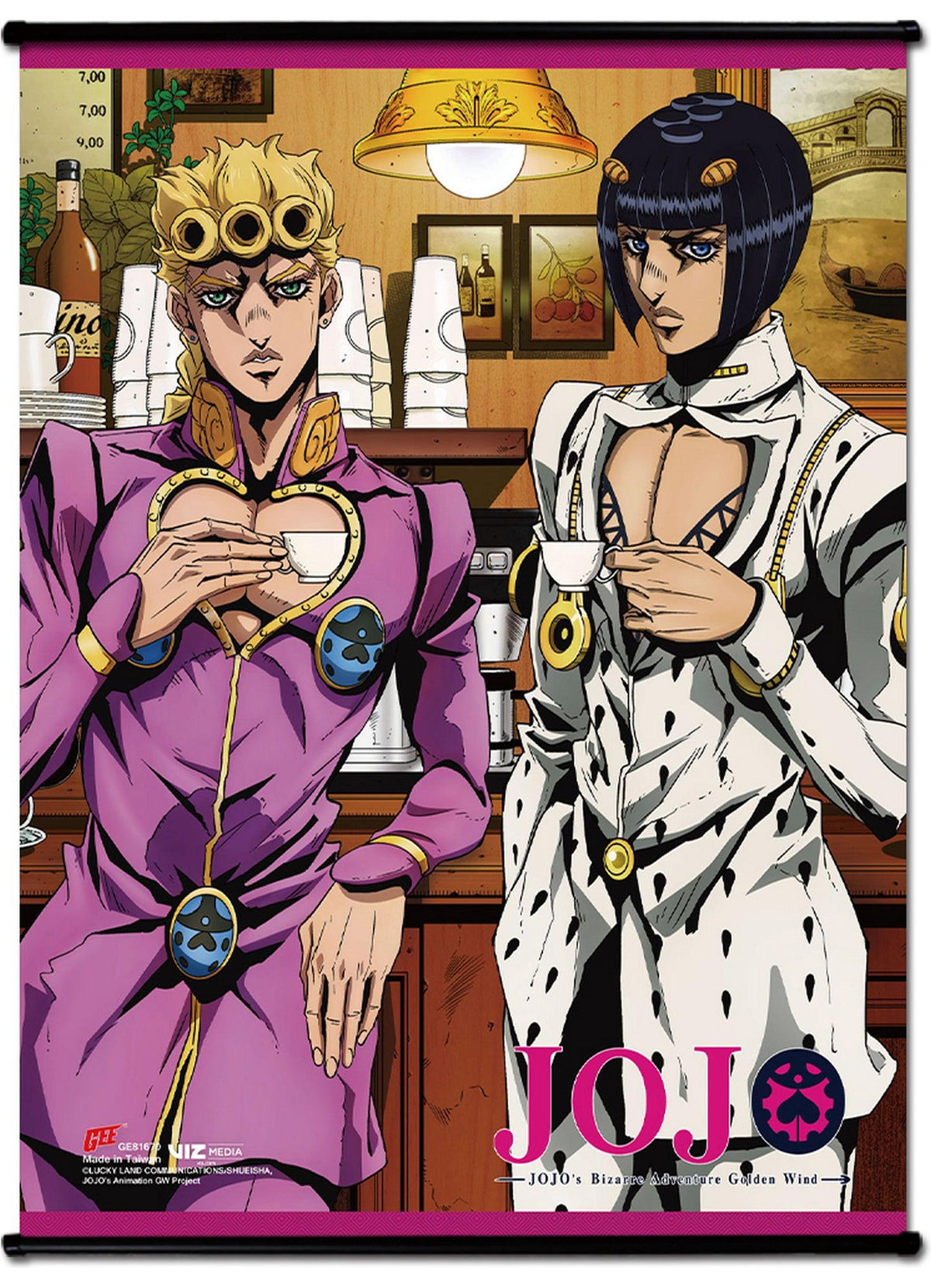 Jojo S4 - Giorno Giovanna & Bruno Bucciarati 01 SS Wall Scroll