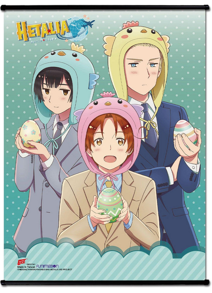 Hetalia World Star S7 - Italy & Germany & Japan Group 01 Ss Wall Scroll