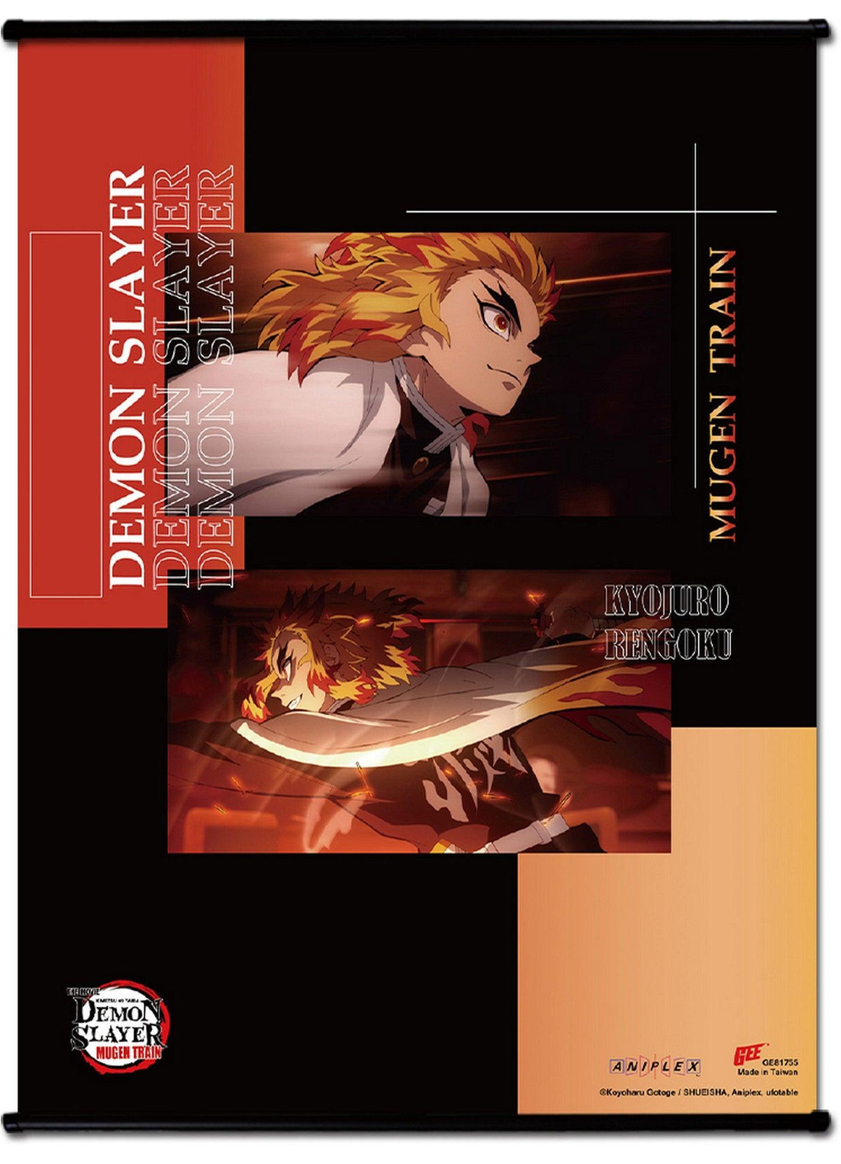 Demon Slayer The Movie: Infinity Train - Kyojuro Rengoku #01 Ss Wall Scroll