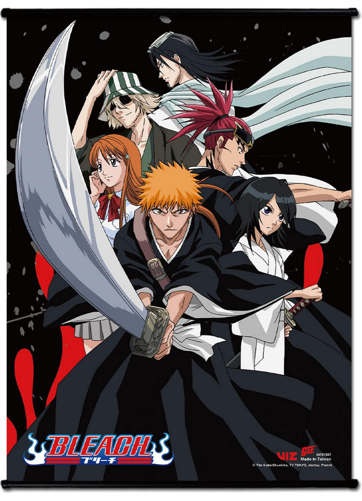 Bleach - Ichigo Kurosaki Team With Byakuya Kuchiki & Renji Abarai SS Wall Scroll