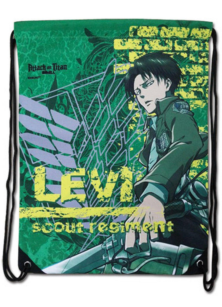 Attack on Titan - Levi Ackerman Green Drawstring Bag - Great Eastern Entertainment