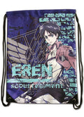 Attack on Titan - Eren Yeager Violet Drawstring Bag - Great Eastern Entertainment
