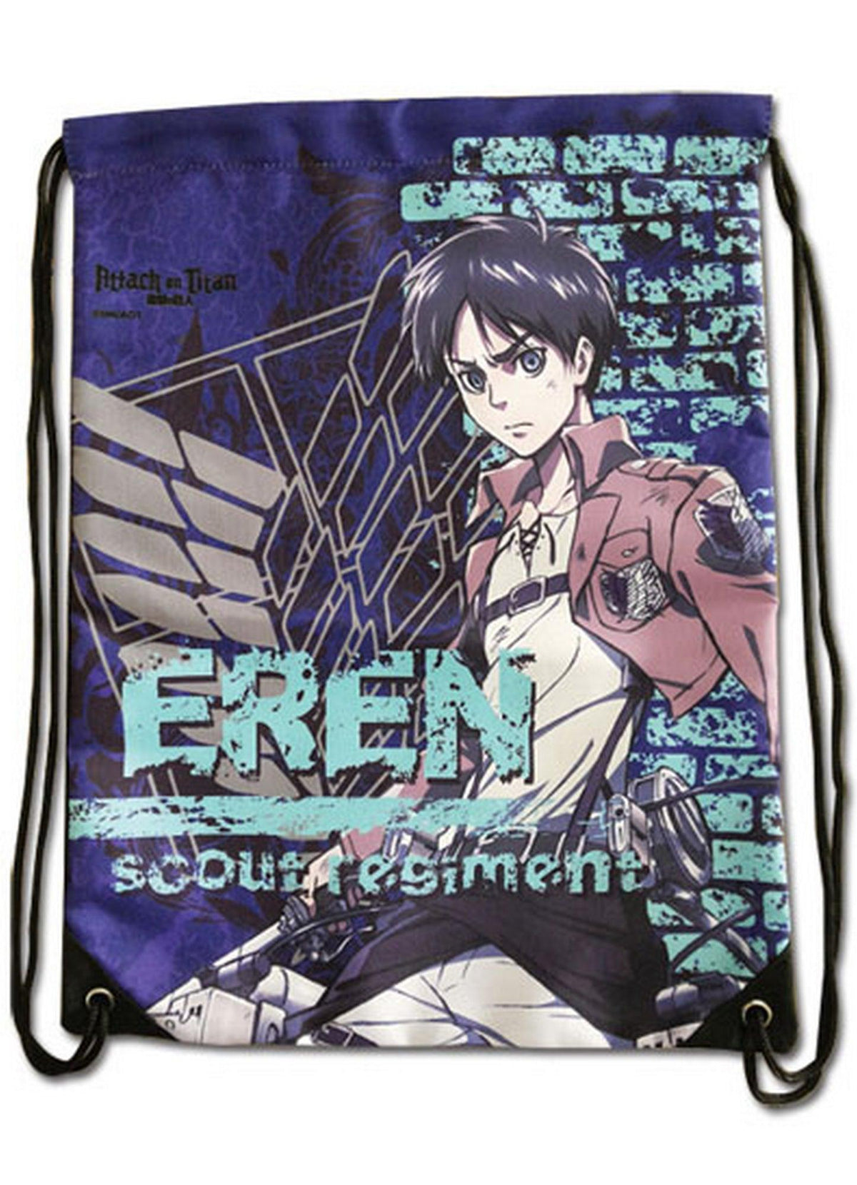 Attack on Titan - Eren Yeager Violet Drawstring Bag - Great Eastern Entertainment