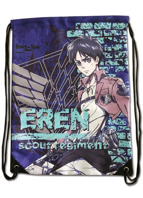 Attack on Titan - Eren Yeager Violet Drawstring Bag - Great Eastern Entertainment