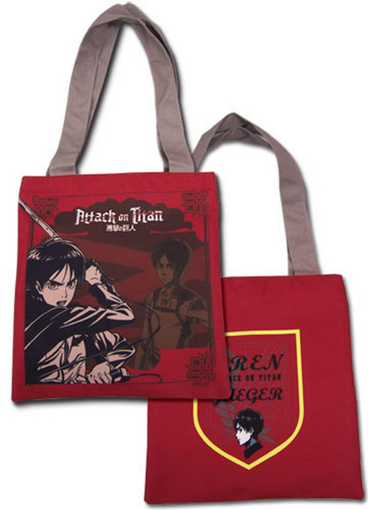 Attack on Titan - Red Eren Yeager Tote Bag - Great Eastern Entertainment