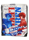Attack on Titan - Levi Ackerman & Eren Yeager White Drawstring Bag - Great Eastern Entertainment