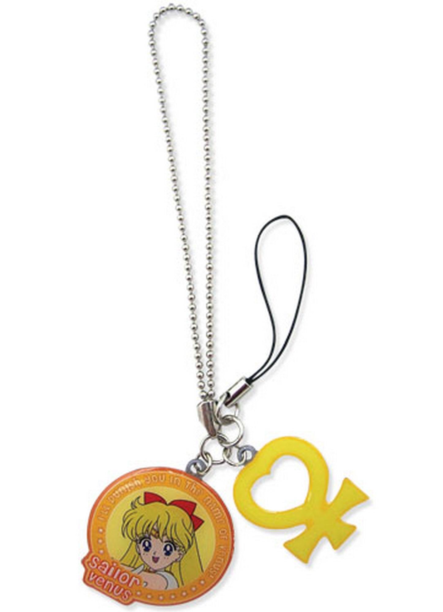 Sailor Moon Sailor Venus & Symbol Metal Cell Phone Charm
