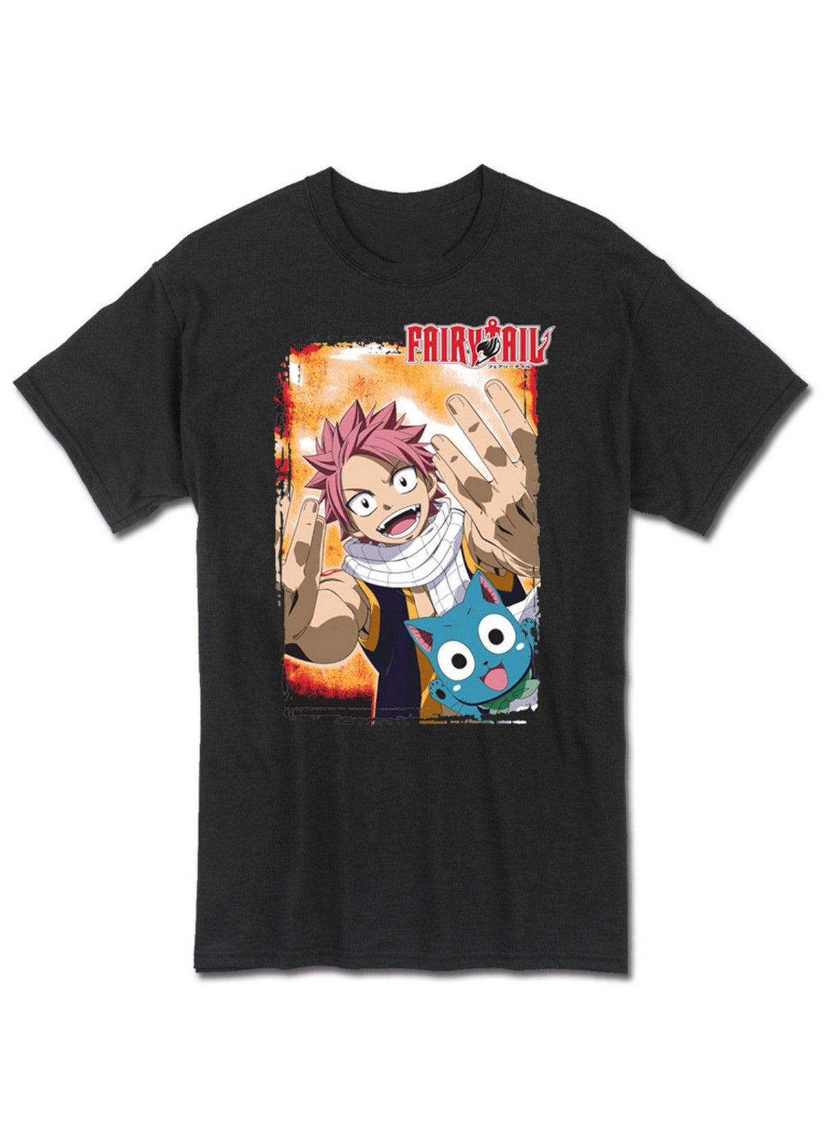 Fairy Tail - Natsu Dragneel & Happy Men's Screen Print T-Shirt