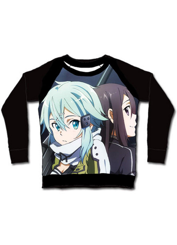 Sword Art Online II - Female Kirito & Sinon 1/4 Sleeve T-Shirt