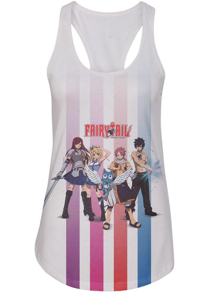Fairy Tail - Group With Lines Tank Top