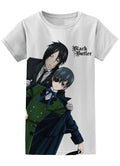 Black Butler - Sebastian Michaelis Put Coat On Ciel Phantomhive's Shoulder Jrs T-Shirt